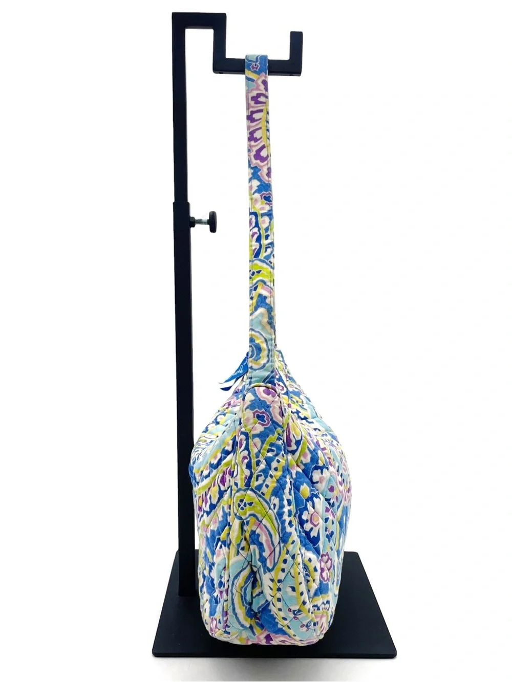 Vera Bradley New Hobo Capri Blue 2007 Quilted Paisley Shoulder Bag Blue Purple